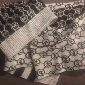 Never worn Michael Kors scarf and hat set